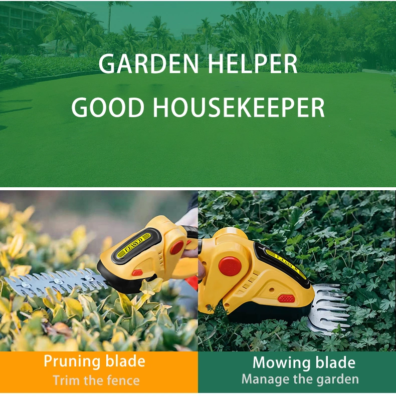 24V Garden Hedge Trimmer Mini Electric Cordless Battery Grass Shear Grass Cutter