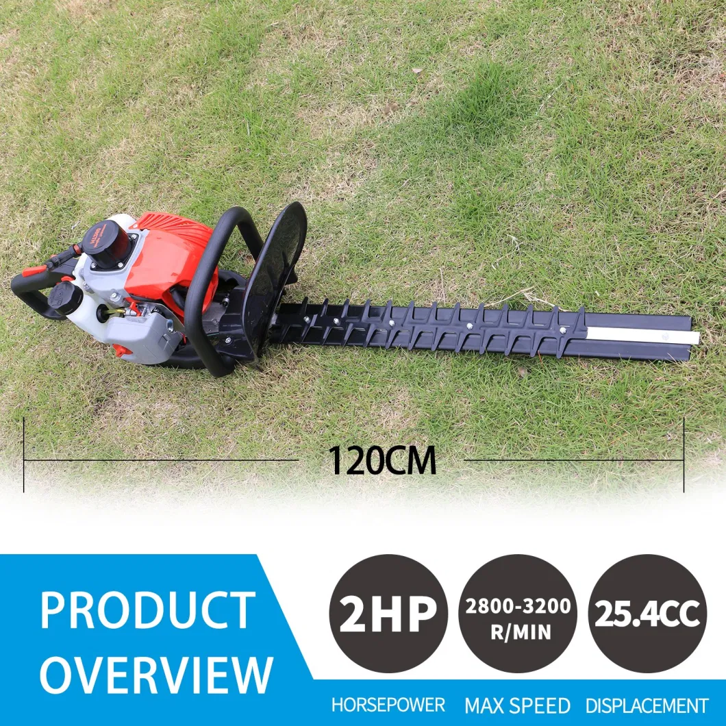 Factory Professional Garden Power Tool Hedge Trimmer 25.4cc 2 Stroke Dual Tooth Blade Gasoline Hedge Trimmer